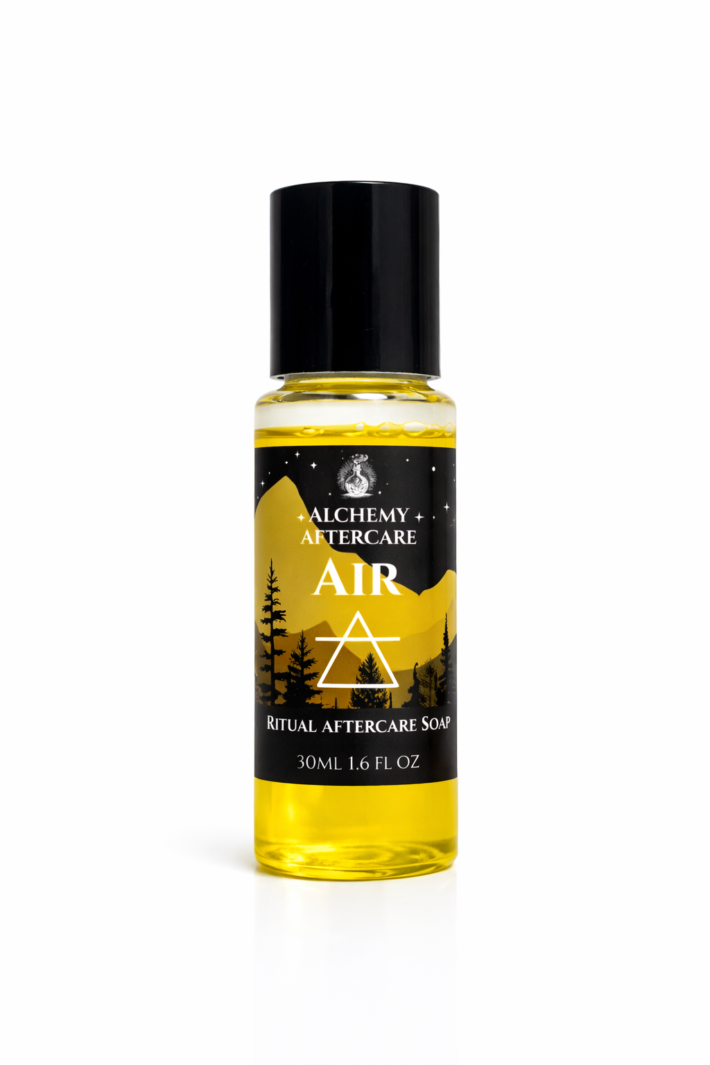 Bottle of Alchemy Aftercare Air Ritual Aftercare Soap on a white background