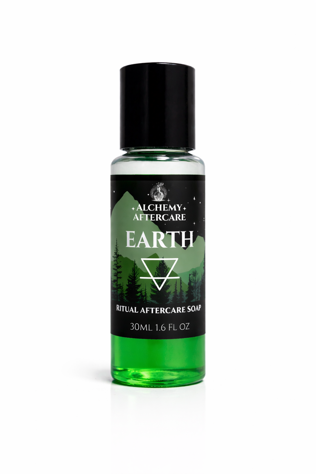 Bottle of Alchemy Aftercare Earth Ritual Aftercare Soap on a white background