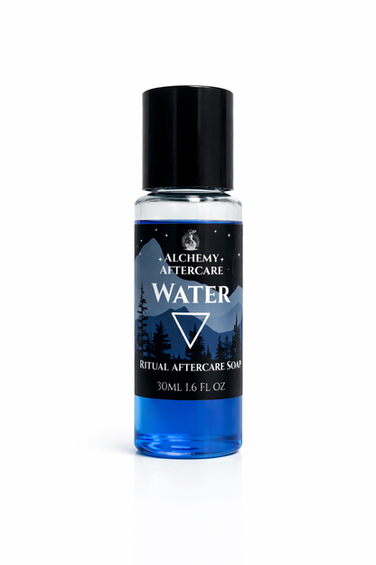 Bottle of Alchemy Aftercare Water on a white background