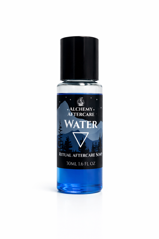 Bottle of Alchemy Aftercare Water on a white background